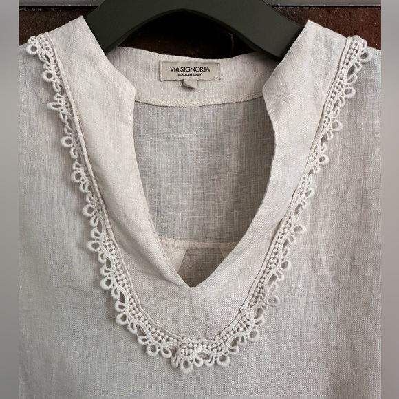 🖤 Via Signorla 100% Linen dress with great condition and clean no stains. - Picture 3 of 7